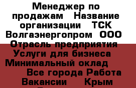 Менеджер по продажам › Название организации ­ ТСК Волгаэнергопром, ООО › Отрасль предприятия ­ Услуги для бизнеса › Минимальный оклад ­ 25 000 - Все города Работа » Вакансии   . Крым,Бахчисарай